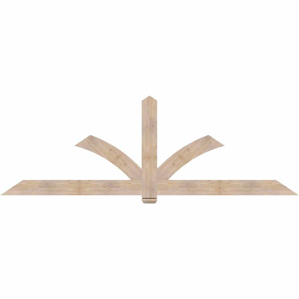 Ekena Millwork Redmond Smooth Timber Gable Bracket, Douglas Fir, 108"W x 36"H x 1 1/2"D x 5 1/2"F, 8/12 Pitch GBW108X36X0206RED00SDF - main